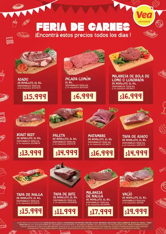 Catálogo Supermercados Vea | Feria de Carnes Bsas Nea Septiembre | 2026-09-03T00:00:00.000Z - 2026-09-30T00:00:00.000Z