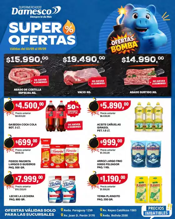 Catálogo Supermercados Damesco | Ofertas minoristas 03 al 9 09 | 2026-09-03T00:00:00.000Z - 2026-09-09T00:00:00.000Z