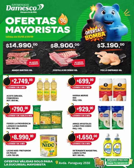 Catálogo Supermercados Damesco | OFERTAS MAYORISTAS 3 al 9 09 | 2026-09-03T00:00:00.000Z - 2026-09-09T00:00:00.000Z