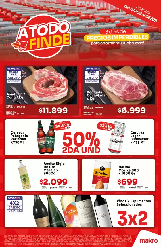 Catálogo Makro | A todo finde en Makro | 2026-09-04T00:00:00.000Z - 2026-09-06T00:00:00.000Z