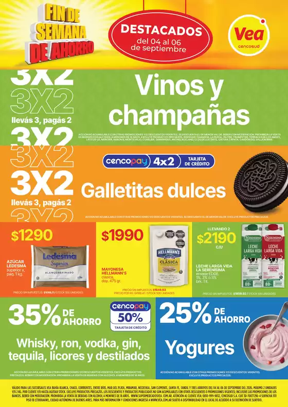 Catálogo Supermercados Vea | Fin de semana de ahorro BA Nea | 2026-09-04T00:00:00.000Z - 2026-09-06T00:00:00.000Z