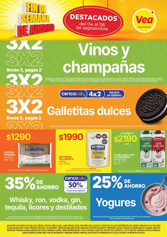 Catálogo Supermercados Vea | Fin de semana de ahorro Amba Lejania | 2026-09-04T00:00:00.000Z - 2026-09-06T00:00:00.000Z