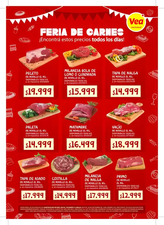 Catálogo Supermercados Vea | Folleto Feria de Carnes NOA | 2026-09-04T00:00:00.000Z - 2026-09-30T00:00:00.000Z