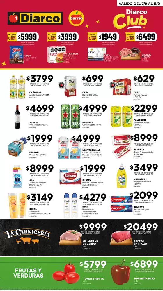 Catálogo Diarco | OFERTAS DIARCO BARRIO | 2026-09-07T00:00:00.000Z - 2026-09-11T00:00:00.000Z