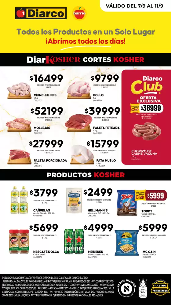 Catálogo Diarco | OFERTAS KOSHER | 2026-09-07T00:00:00.000Z - 2026-09-11T00:00:00.000Z