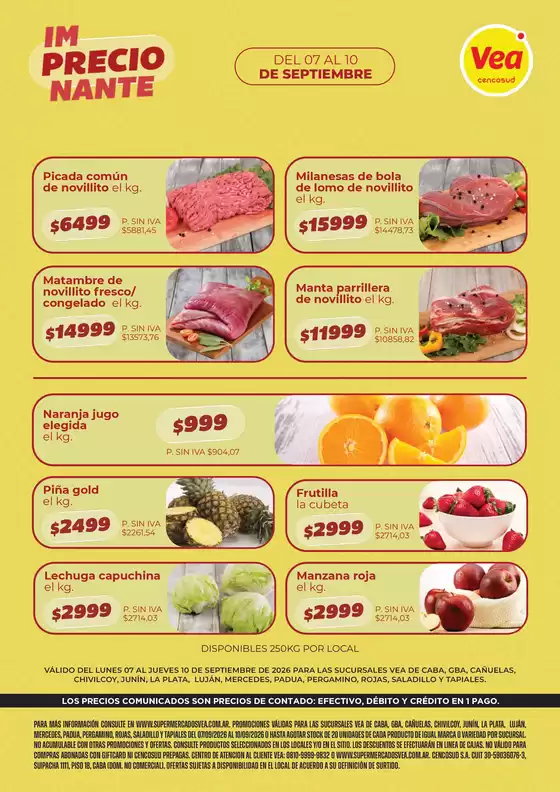 Catálogo Supermercados Vea | Volante Semanal Amba Lejania | 2026-09-07T00:00:00.000Z - 2026-09-10T00:00:00.000Z