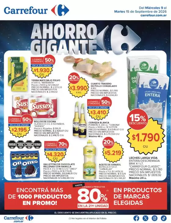 Catálogo Carrefour | Carrefour Hiper 09 Septiembre | 2026-09-09T00:00:00.000Z - 2026-09-16T00:00:00.000Z