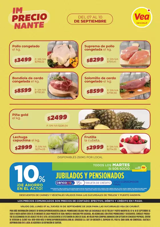 Catálogo Supermercados Vea | SEMANAL CHUBUT | 2026-09-07T00:00:00.000Z - 2026-09-10T00:00:00.000Z