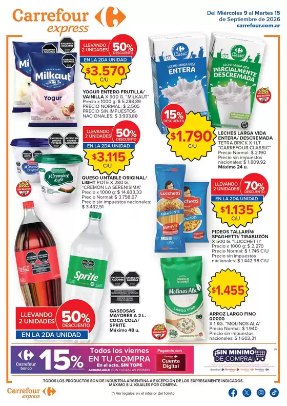 Catálogo Carrefour Express | Carrefour Express 09 Septiembre | 2026-09-09T00:00:00.000Z - 2026-09-16T00:00:00.000Z