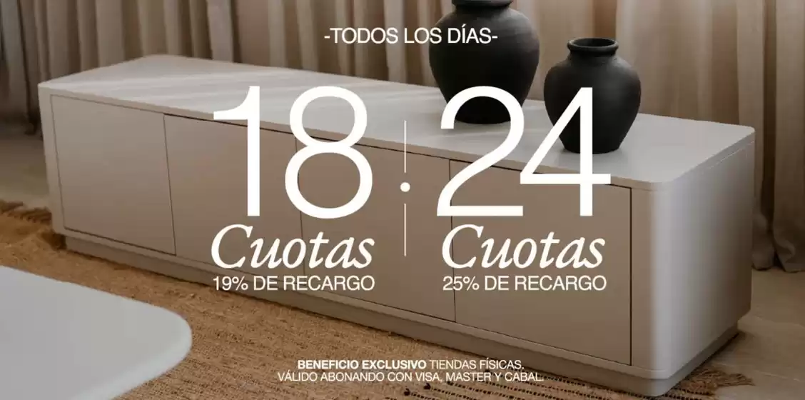 Catálogo Muebles y Sillones.com | 18 y 24 cuotas sin interes | 2026-09-09T00:00:00.000Z - 2026-09-30T00:00:00.000Z