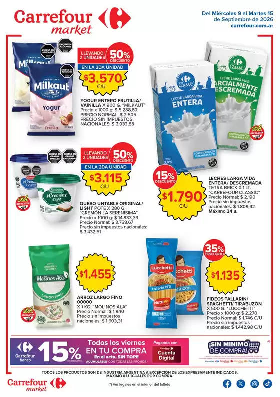 Catálogo Carrefour Market | Market Paraná Concordia | 2026-09-09T00:00:00.000Z - 2026-09-16T00:00:00.000Z