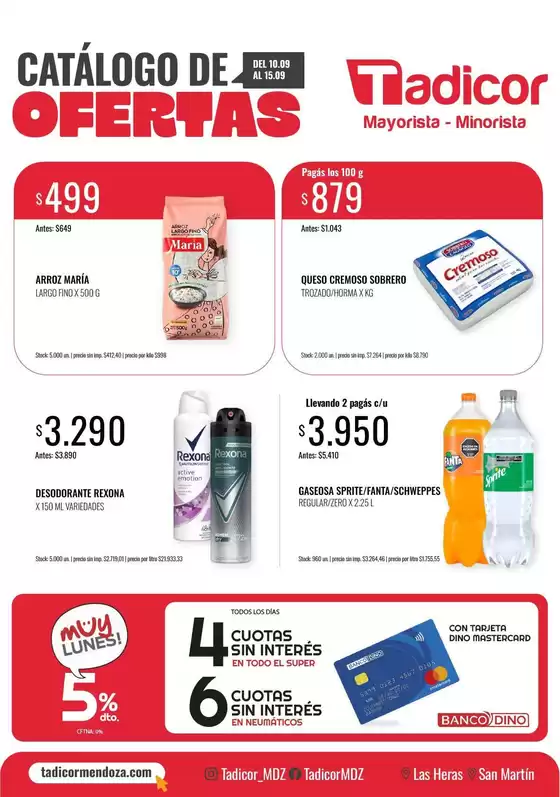 Catálogo Supermercados Tadicor | Ofertas Supermercados Tadicor | 2026-09-10T00:00:00.000Z - 2026-09-15T00:00:00.000Z