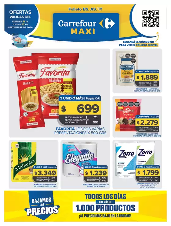 Catálogo Carrefour Maxi | OFERTAS SEMANALES | 2026-09-11T00:00:00.000Z - 2026-09-17T00:00:00.000Z