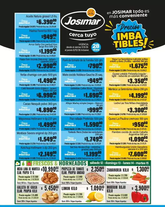 Catálogo Josimar | Descubre ofertas atractivas | 2026-09-11T00:00:00.000Z - 2026-10-08T00:00:00.000Z