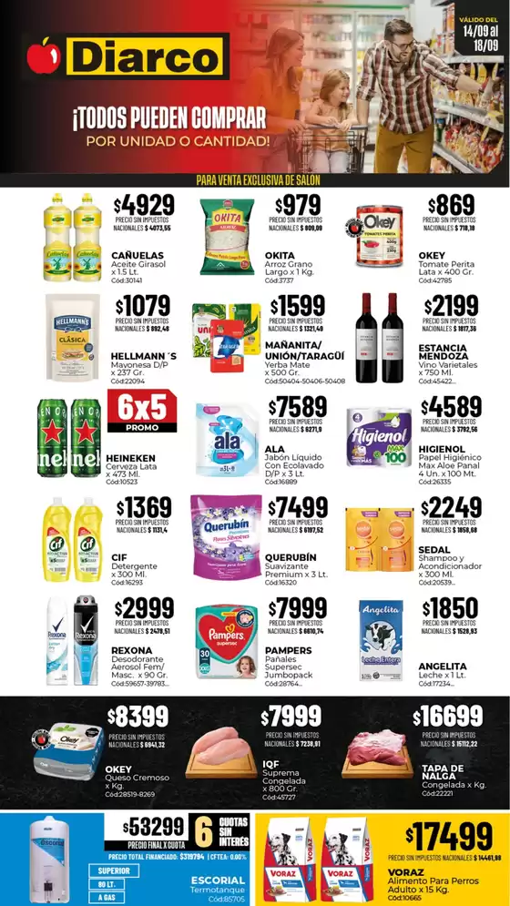 Catálogo Diarco en General Mosconi | OFERTAS INTERIOR | 2026-09-14T00:00:00.000Z - 2026-09-18T00:00:00.000Z