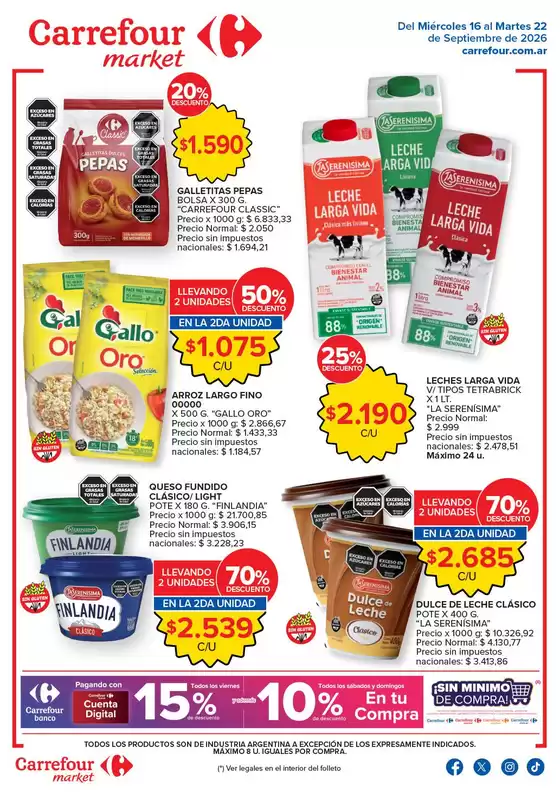 Catálogo Carrefour Market | Market Corrientes | 2026-09-16T00:00:00.000Z - 2026-09-23T00:00:00.000Z