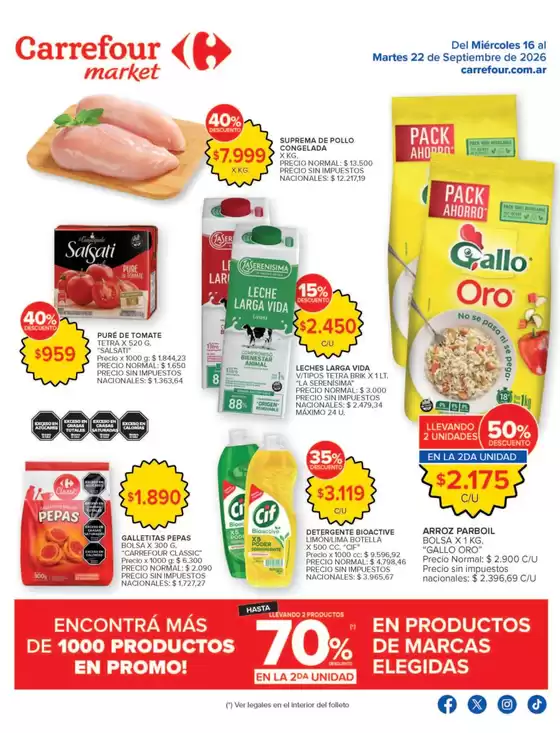 Catálogo Carrefour Market | Carrefour Market 16 Septiembre | 2026-09-16T00:00:00.000Z - 2026-09-23T00:00:00.000Z
