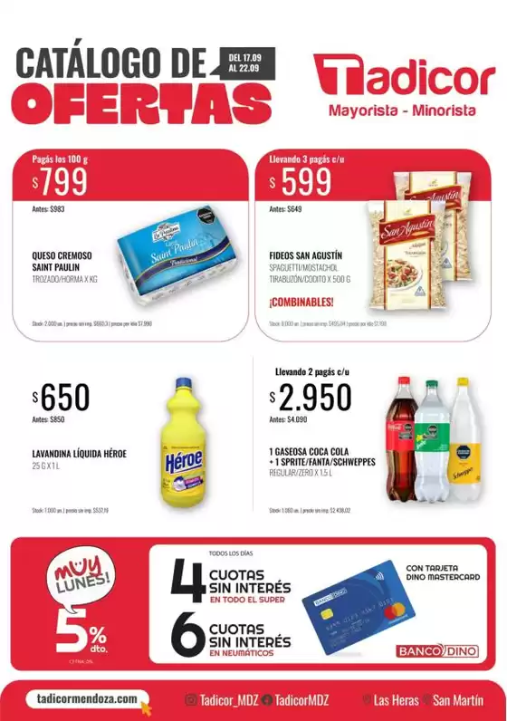 Catálogo Supermercados Tadicor | Ofertas Supermercados Tadicor | 2026-09-17T00:00:00.000Z - 2026-09-22T00:00:00.000Z