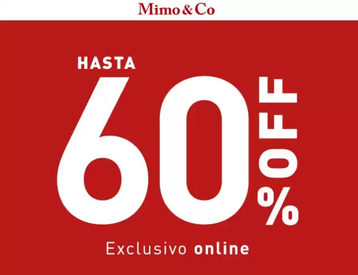 Catálogo Mimo & Co | Hasta 60% off | 2026-09-18T00:00:00.000Z - 2026-10-07T00:00:00.000Z