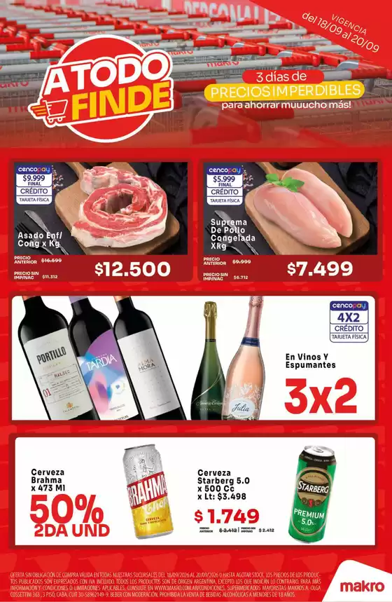 Catálogo Makro | A todo finde en Makro | 2026-09-18T00:00:00.000Z - 2026-09-20T00:00:00.000Z
