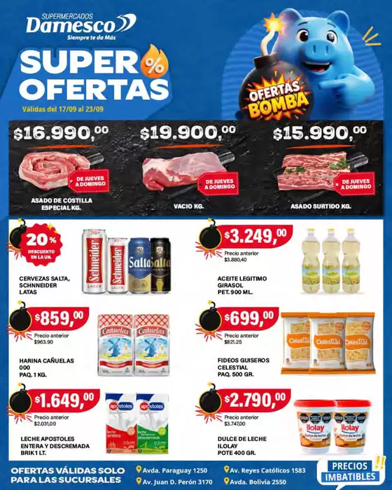 Catálogo Supermercados Damesco | Ofertas minoristas 17 al 23 09 2 | 2026-09-17T00:00:00.000Z - 2026-09-23T00:00:00.000Z