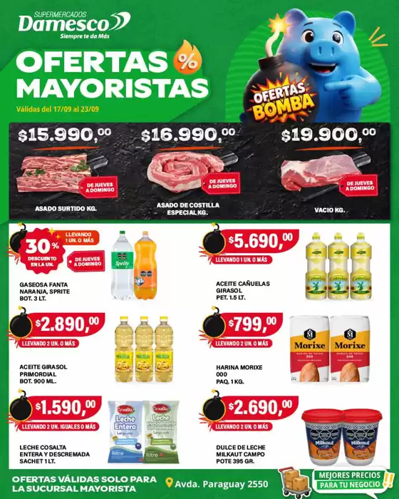 Catálogo Supermercados Damesco | Ofertas mayoristas 17 al 23 09 | 2026-09-17T00:00:00.000Z - 2026-09-23T00:00:00.000Z