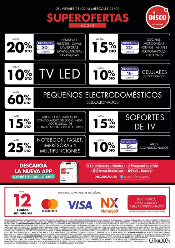 Catálogo Disco en Beccar | Ofertas Electro T. Libre y más | 2026-09-18T00:00:00.000Z - 2026-09-24T00:00:00.000Z