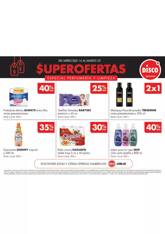 Catálogo Disco en Beccar | Especial Perfumería y Limpieza | 2026-09-18T00:00:00.000Z - 2026-09-29T00:00:00.000Z