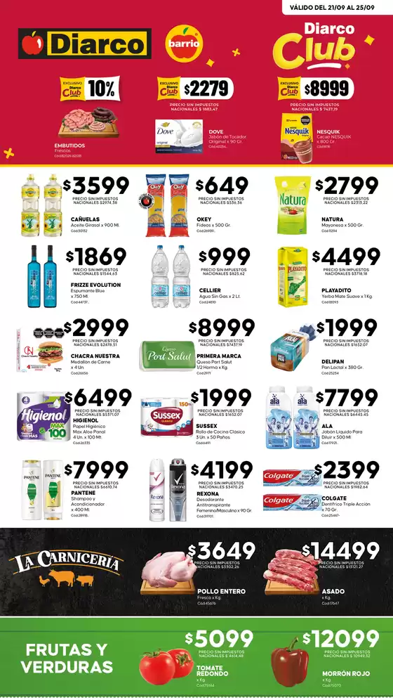 Catálogo Diarco en Jáuregui | OFERTAS DIARCO BARRIO | 2026-09-21T00:00:00.000Z - 2026-09-25T00:00:00.000Z
