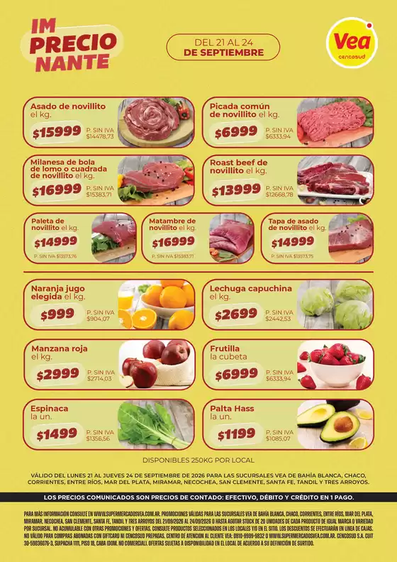 Catálogo Supermercados Vea | Volante Semanal BA y Nea | 2026-09-21T00:00:00.000Z - 2026-09-24T00:00:00.000Z
