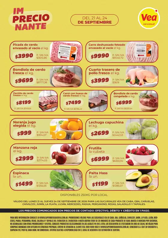 Catálogo Supermercados Vea | Volante Semanal Amba Lejania | 2026-09-21T00:00:00.000Z - 2026-09-24T00:00:00.000Z