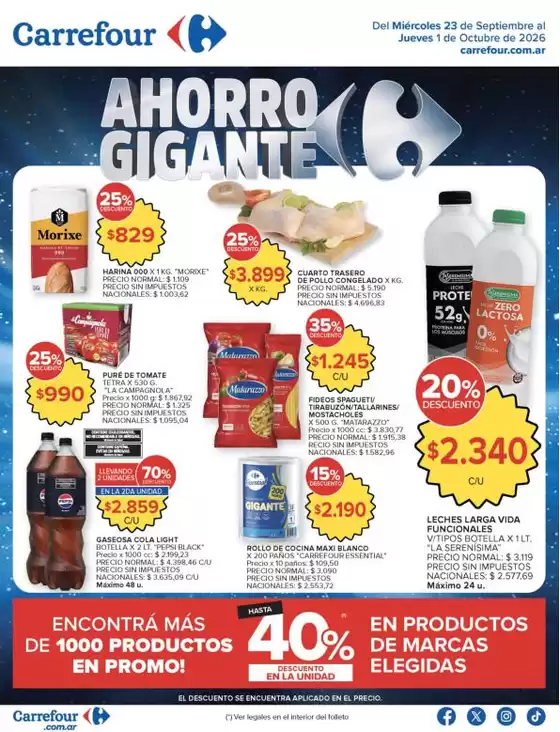 Catálogo Carrefour en Ciudad Evita | Carrefour Hiper 23 Septiembre | 2026-09-23T00:00:00.000Z - 2026-10-02T00:00:00.000Z