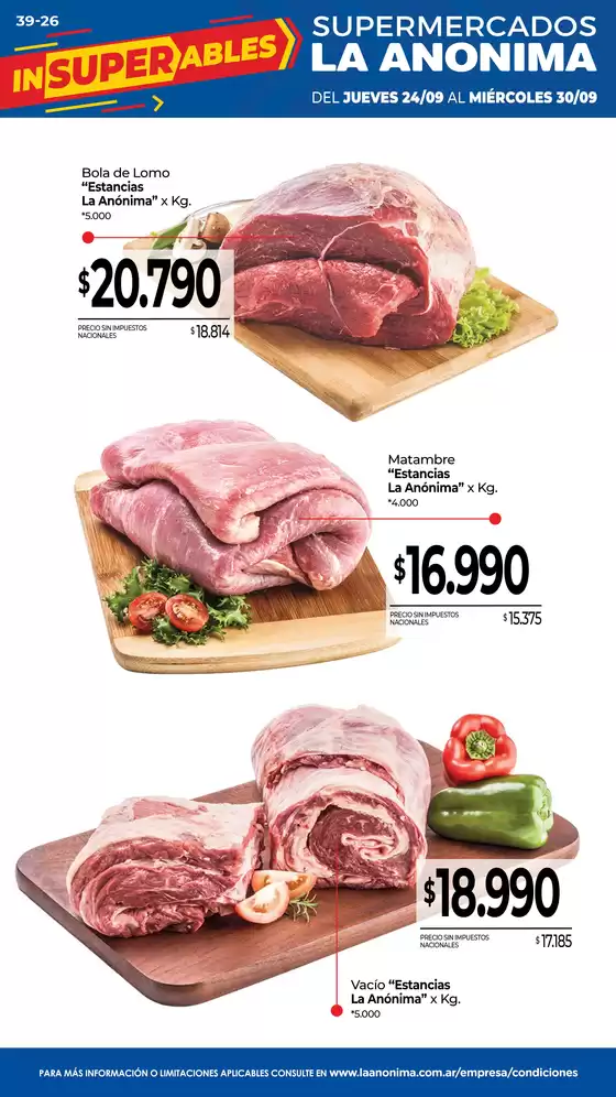 Catálogo La Anonima en Avellaneda (Buenos Aires) | Frescos | 2026-09-24T00:00:00.000Z - 2026-09-30T00:00:00.000Z