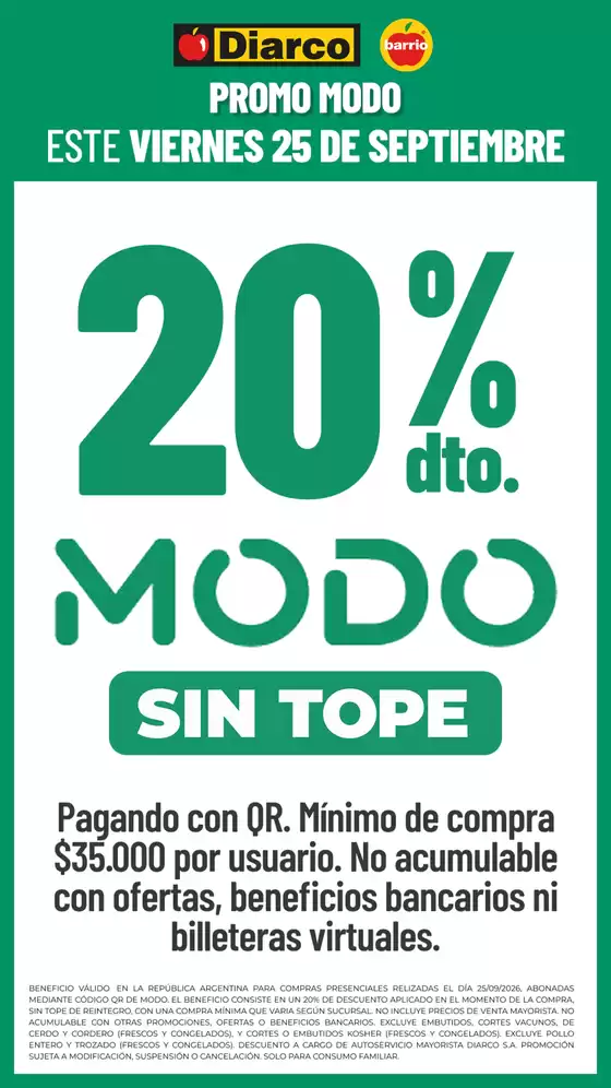 Catálogo Diarco | PROMO MODO BARRIO 259 | 2026-09-25T00:00:00.000Z - 2026-09-25T00:00:00.000Z