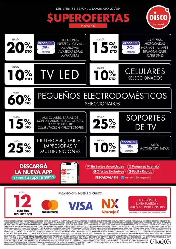 Catálogo Disco en Rincon De Milberg | Ofertas Electro T. Libre y más | 2026-09-24T00:00:00.000Z - 2026-10-01T00:00:00.000Z