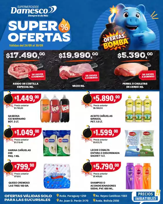 Catálogo Supermercados Damesco | Ofertas minoristas 24 al 30 09 | 2026-09-24T00:00:00.000Z - 2026-09-30T00:00:00.000Z