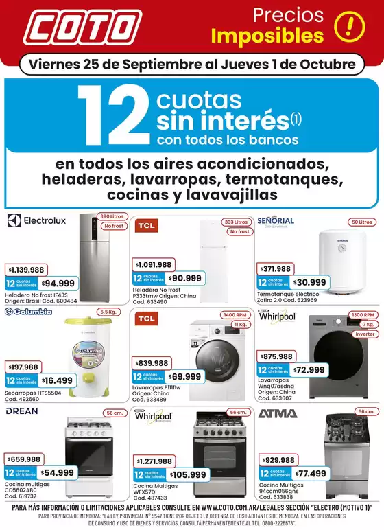 Catálogo Coto en Ensenada | Coto Electro Motivo 1 | 2026-09-25T00:00:00.000Z - 2026-10-01T00:00:00.000Z