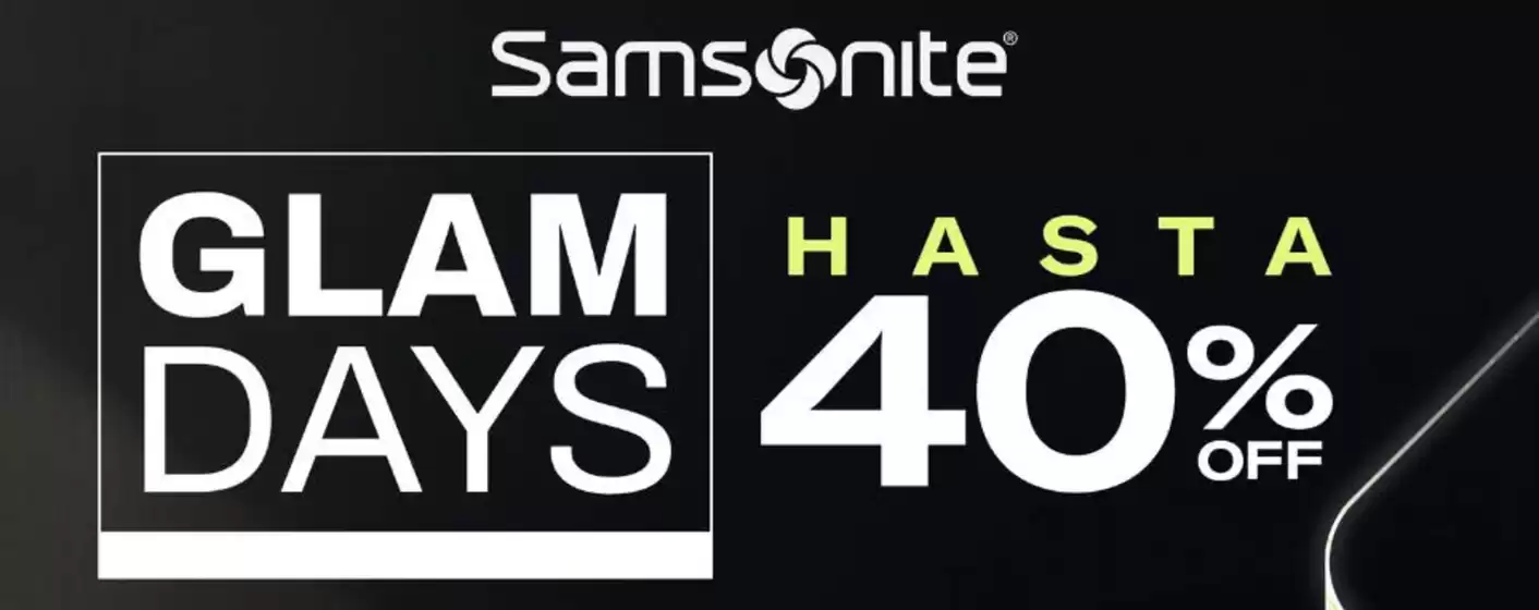 Catálogo Samsonite | Sale! Hasta 40% off | 2026-09-25T00:00:00.000Z - 2026-09-27T00:00:00.000Z