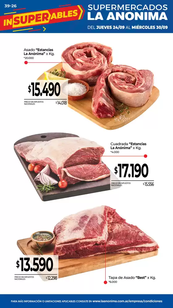 Catálogo La Anonima en Allen | Frescos | 2026-09-24T00:00:00.000Z - 2026-09-30T00:00:00.000Z