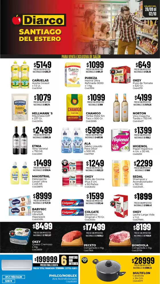 Catálogo Diarco | OFERTAS SANTIAGO DEL ESTERO | 2026-09-28T00:00:00.000Z - 2026-10-02T00:00:00.000Z