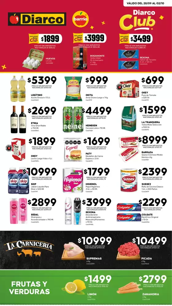 Catálogo Diarco | OFERTAS DIARCO BARRIO | 2026-09-28T00:00:00.000Z - 2026-10-02T00:00:00.000Z