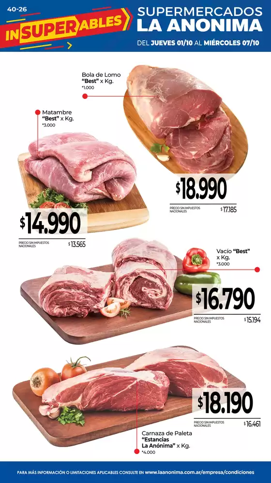 Catálogo La Anonima | Frescos | 2026-10-01T00:00:00.000Z - 2026-10-07T00:00:00.000Z