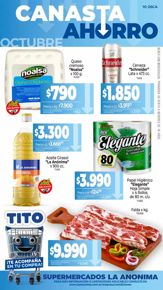 Catálogo La Anonima en Esquel | Canasta Ahorro | 2026-10-01T00:00:00.000Z - 2026-10-31T00:00:00.000Z