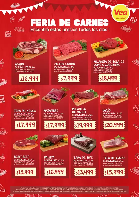 Catálogo Supermercados Vea | Volante Feria de carnes Chubut | 2026-10-01T00:00:00.000Z - 2026-10-31T00:00:00.000Z