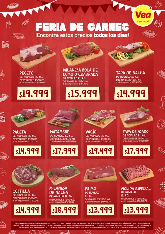 Catálogo Supermercados Vea | Folleto Feria de Carnes NOA | 2026-10-01T00:00:00.000Z - 2026-10-31T00:00:00.000Z