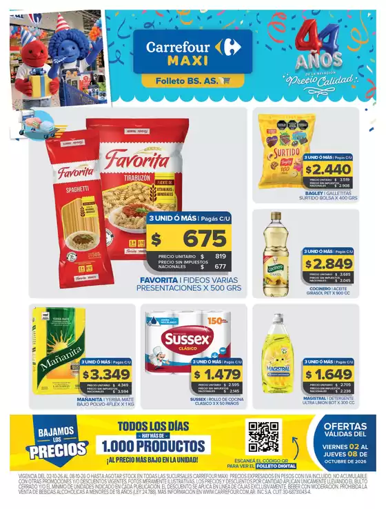 Catálogo Carrefour Maxi | OFERTAS SEMANALES | 2026-10-02T00:00:00.000Z - 2026-10-08T00:00:00.000Z