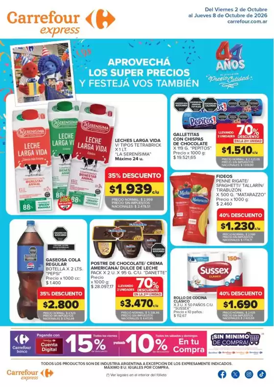 Catálogo Carrefour Express | Carrefour Express 02 Octubre | 2026-10-02T00:00:00.000Z - 2026-10-09T00:00:00.000Z