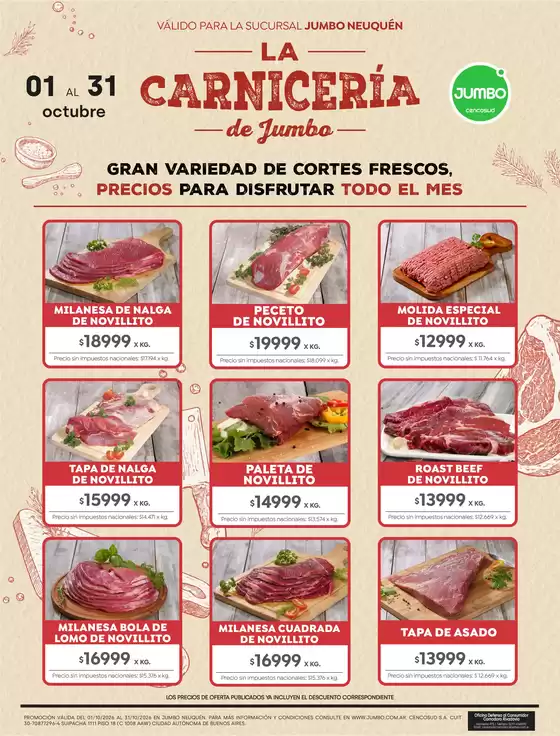 Catálogo Jumbo | La Carnicería de Jumbo | 2026-10-01T00:00:00.000Z - 2026-10-31T00:00:00.000Z