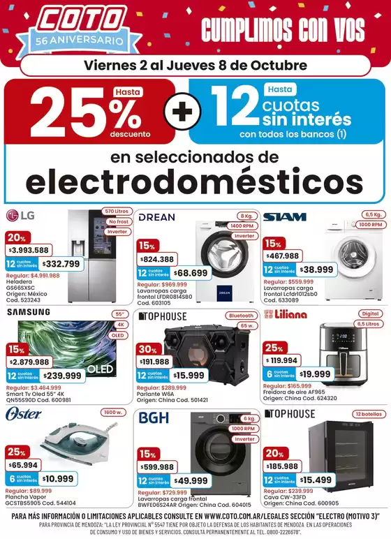 Catálogo Coto en Tortuguitas | Coto Electro Motivo 3 2 | 2026-10-02T00:00:00.000Z - 2026-10-08T00:00:00.000Z