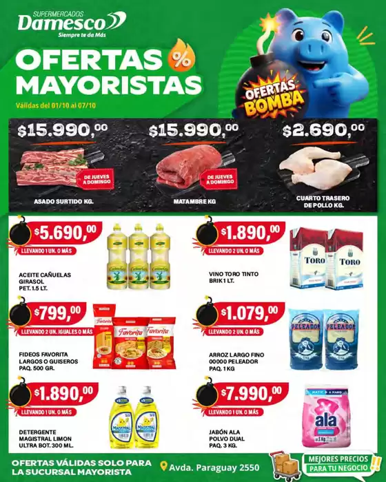 Catálogo Supermercados Damesco | Oferta mayorista 1 al 7 10 | 2026-10-01T00:00:00.000Z - 2026-10-07T00:00:00.000Z